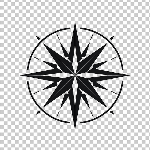 Compass rose with north south east and west indicated