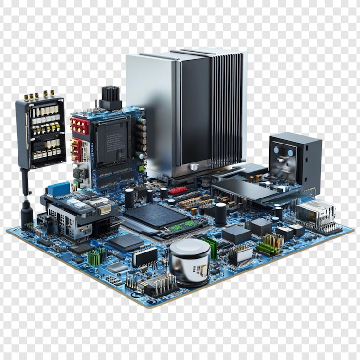 PSD complex computer circuit board technology components