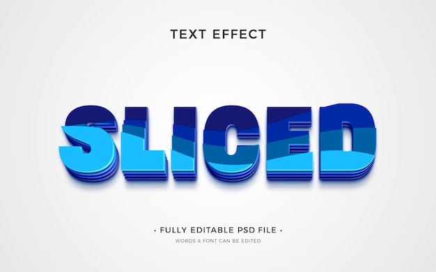 Complex slices text effect