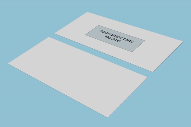 Compliment card mockup