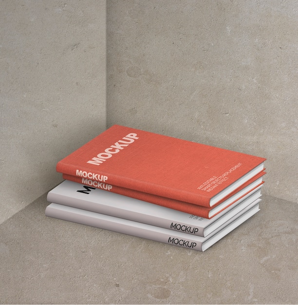 Composition of books mockup