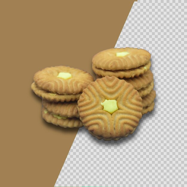 PSD composition of crispy biscuits isolated