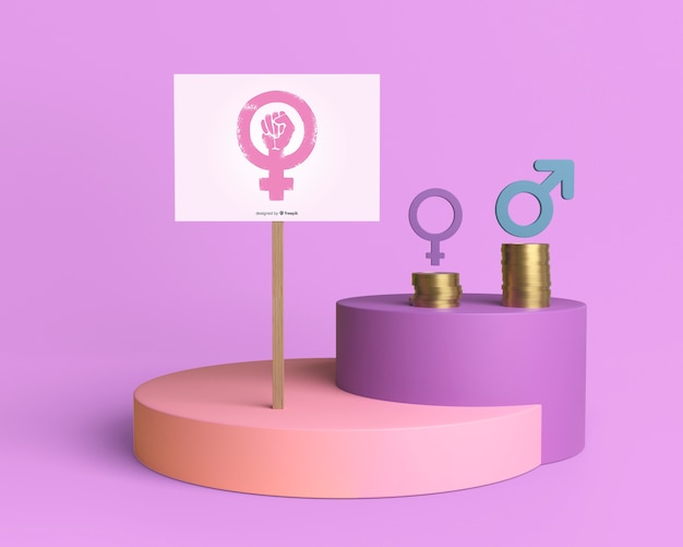 PSD composition for gender equality concept