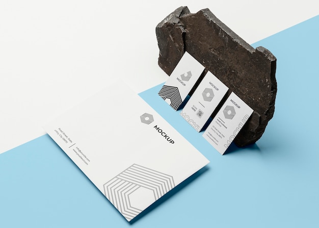Composition of mock-up brand stationery