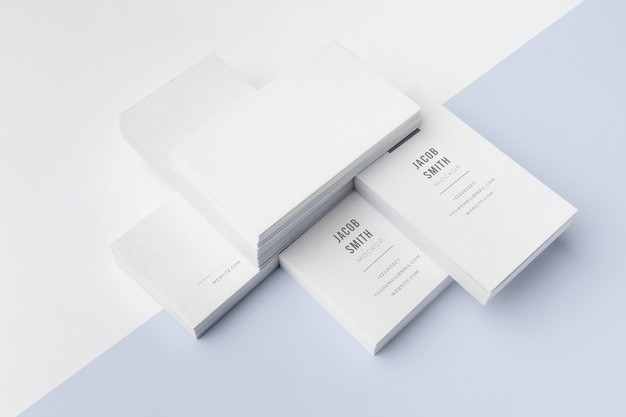 Composition of mock-up business card