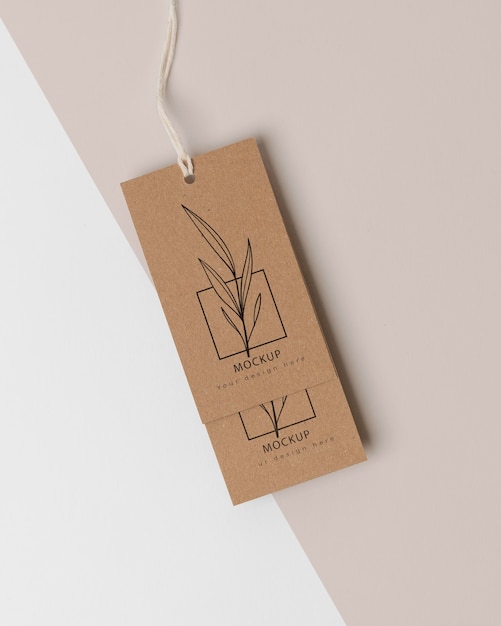 composition of mock-up cardboard tags