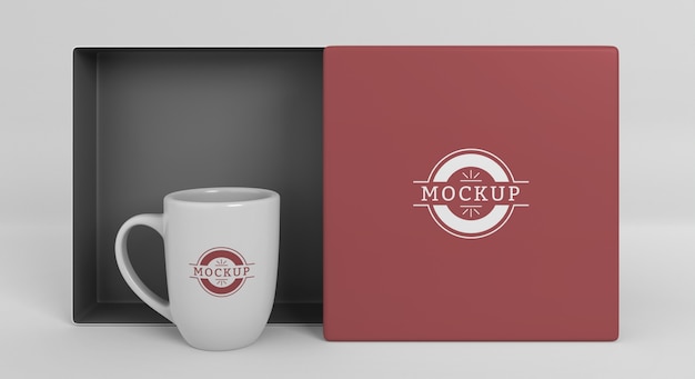 Composition of mock-up mug box