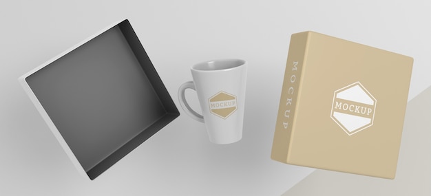 Composition of mock-up mug box