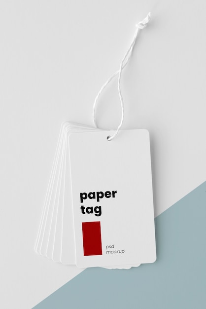 PSD composition of mock-up paper tags