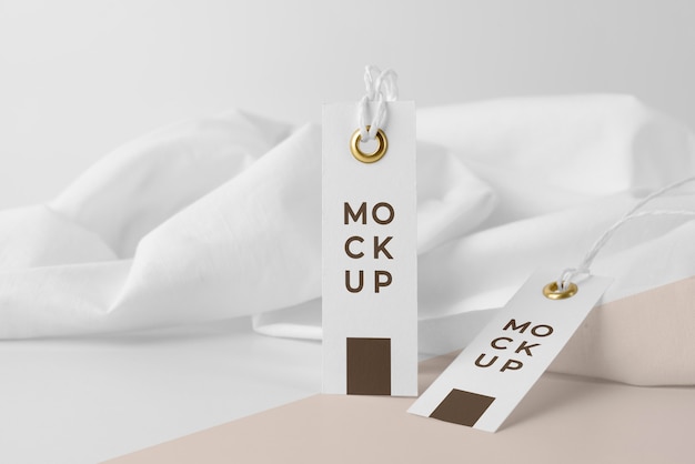 PSD composition of mock-up paper tags