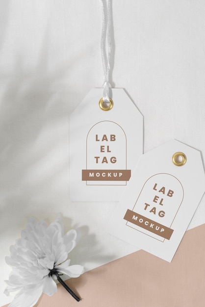 Composition of mock-up paper tags