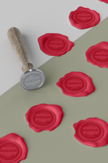 composition of mock-up seal for envelope