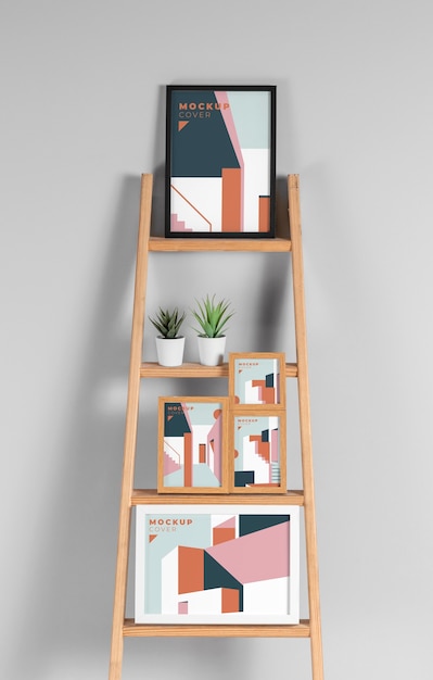 composition of modern mock-up frames