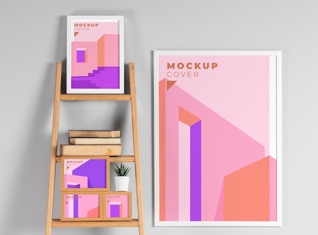 PSD composition of modern mock-up frames