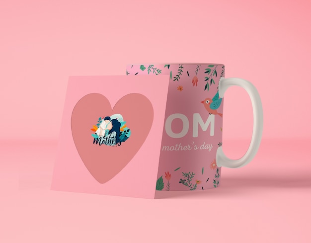 PSD composition for mother's day with card