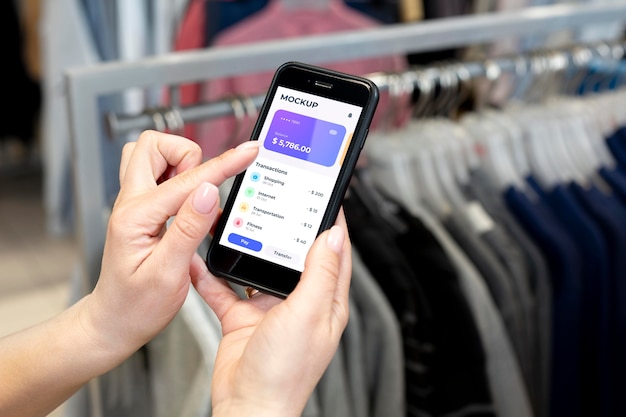 PSD モックアップモバイル決済アプリケーションの構成