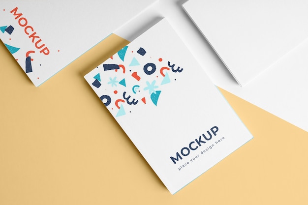 PSD composition of pattern visiting card mock-up