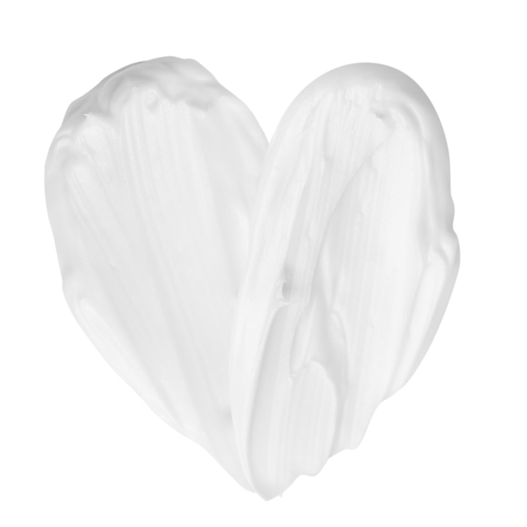 PSD composition set of cream strokes on empty background