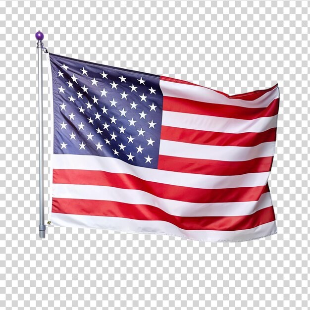 PSD composition of a white american flag on transparent background