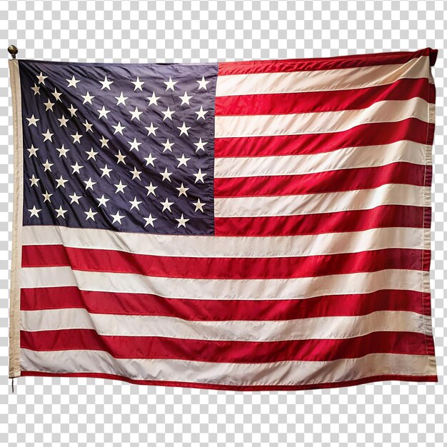 PSD composition of a white american flag on transparent background