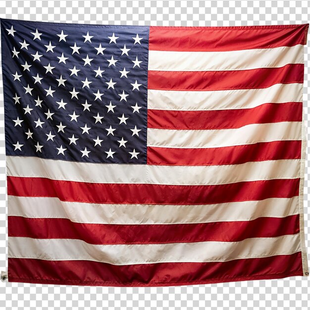 PSD composition of a white american flag on transparent background