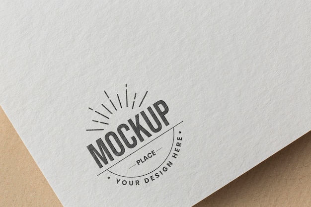 Composition with company branding card mock-up