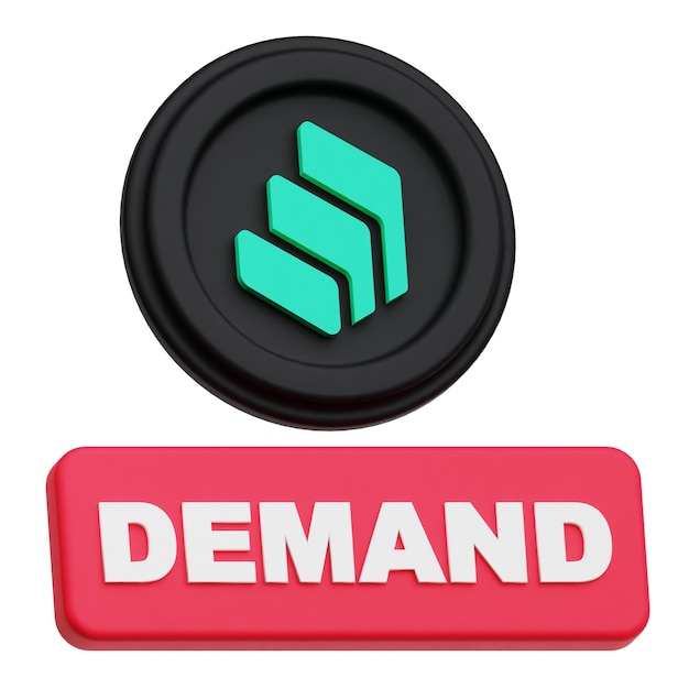 compound crypto token 3d icon isolated on the white background