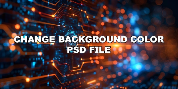 PSD a computer chip with a face on it stock background