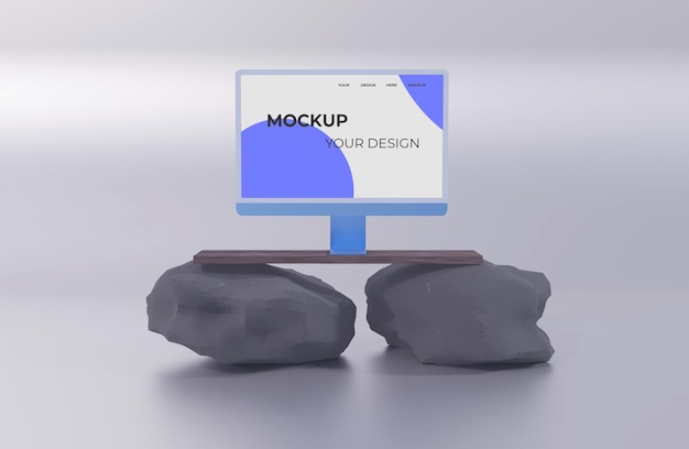 Mockup pulito dal computer