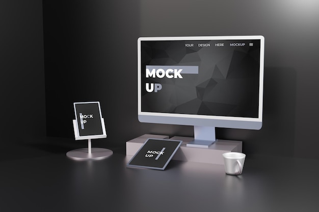 Mockup pulito dal computer