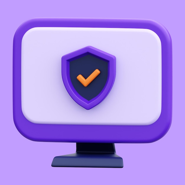 PSD computer cleaning 3d icon