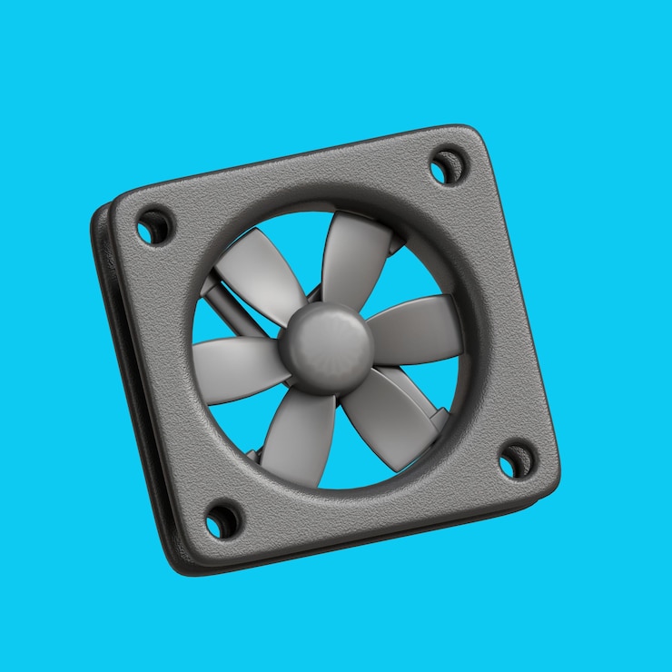 PSD computer cpu fan 3d icoon