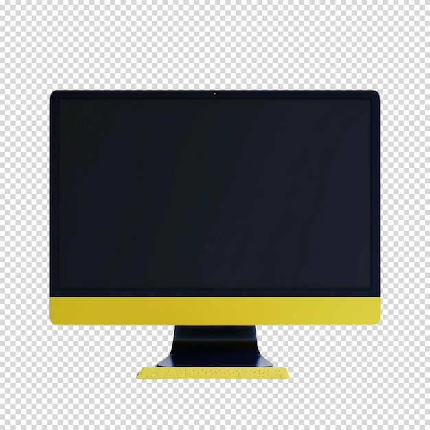 PSD computer isolated on transparent background