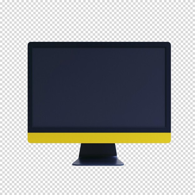 PSD computer isolated on transparent background