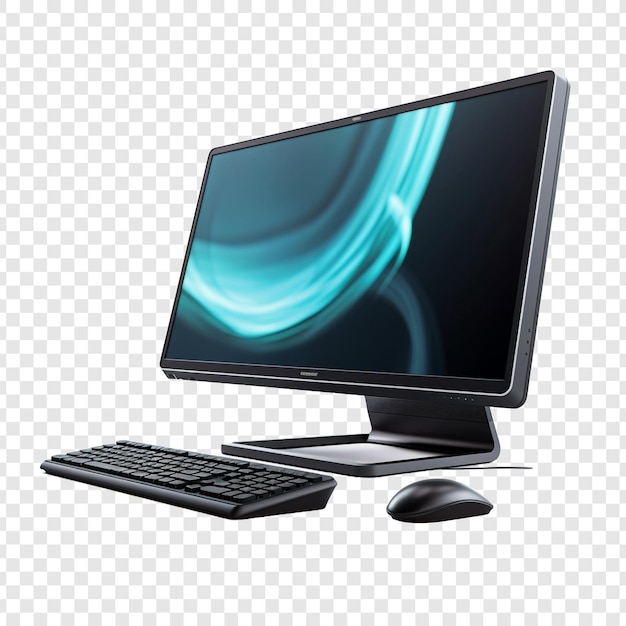 PSD computer isolated on transparent background