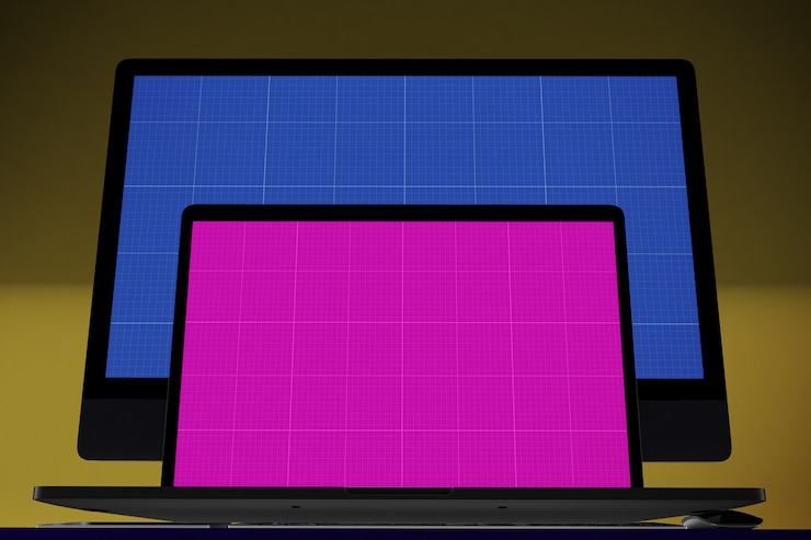 PSD computer & laptop mockup