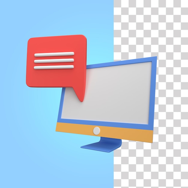 Computer message 3d icon