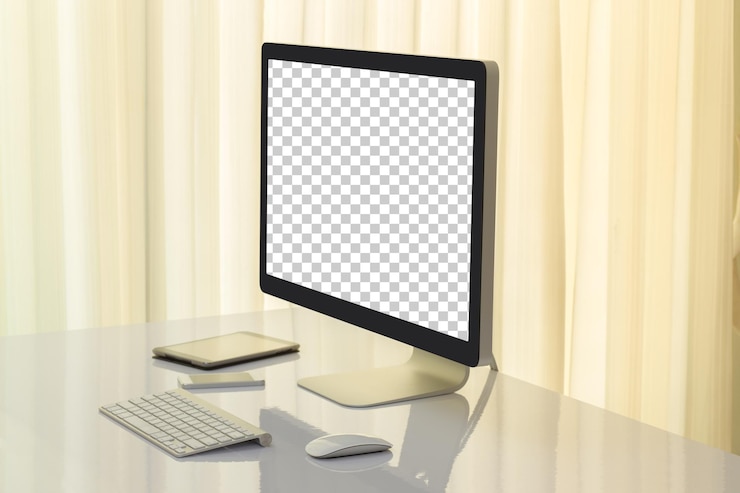 PSD computer mockup arrangement