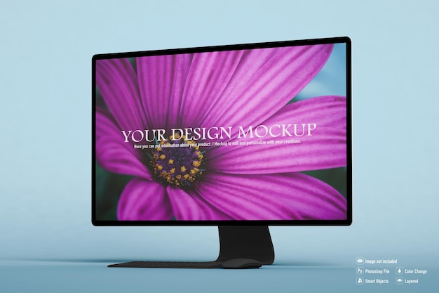 PSD computer mockup isolated