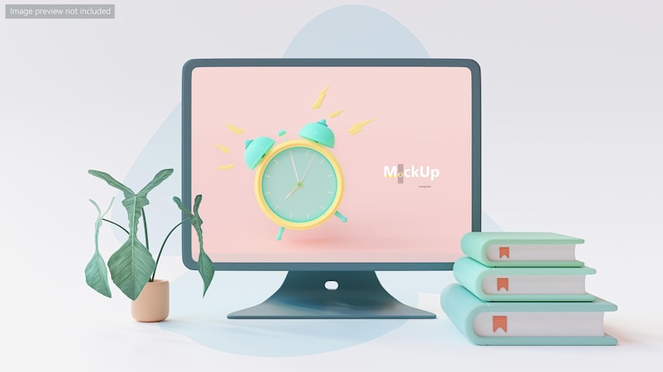 PSD computer mockup