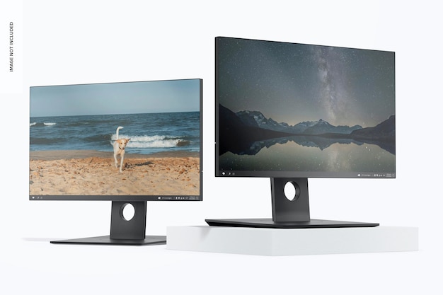 Computer monitors mockup