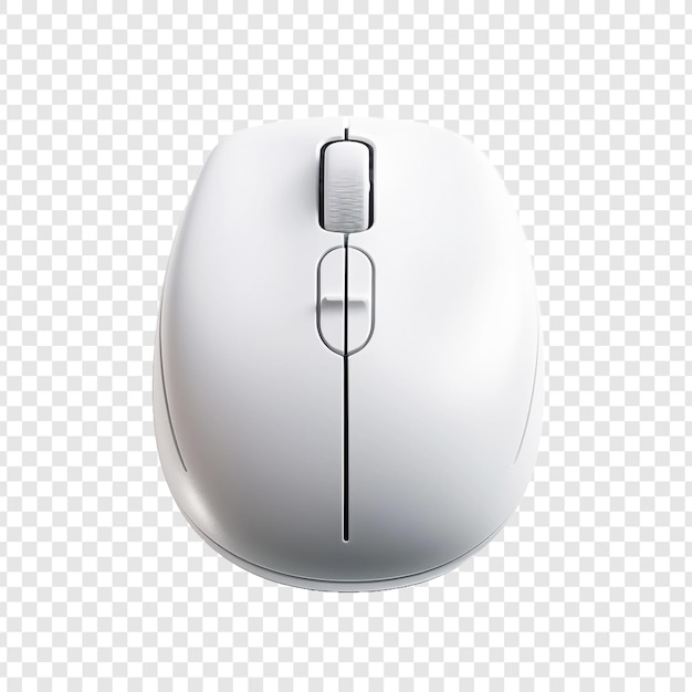 PSD un mouse per computer con una luce isolata su uno sfondo trasparente