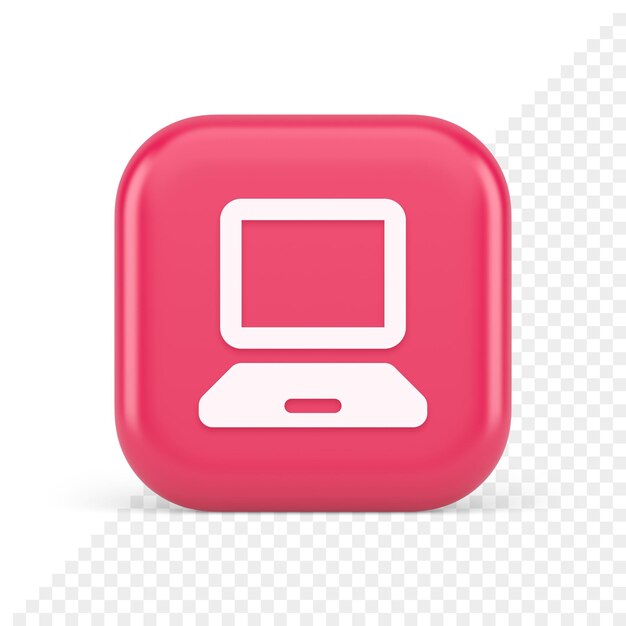 computer network connection button digital information browsing 3d realistic icon