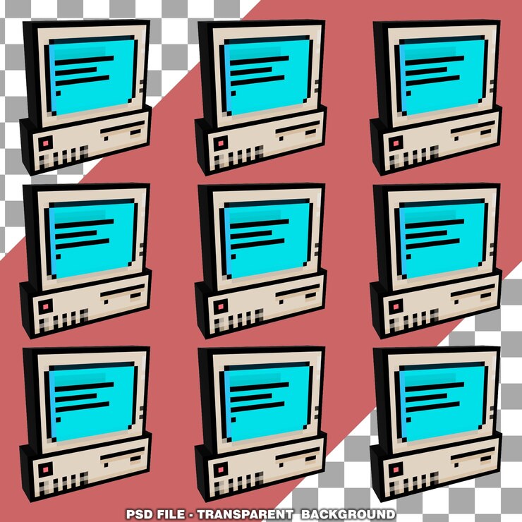 PSD computer pixel pattern