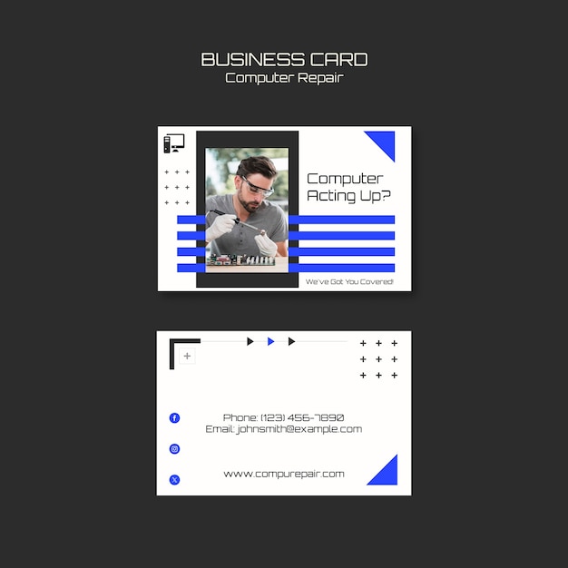 Computer repair template design