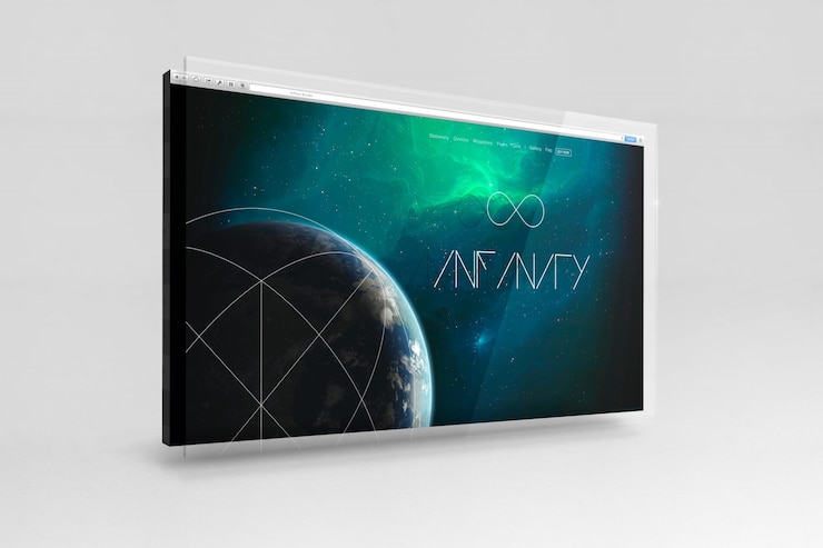 PSD computer screen mock up design