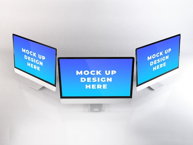 computer screen mockup display mockup pc mockup lcd mockup all in one mockup tv screen isolated