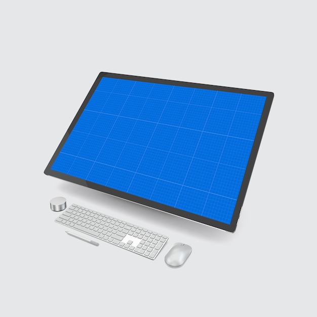 Computer screen mockup