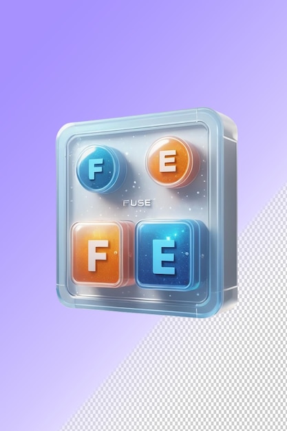 PSD a computer screen with the word  f  on it
