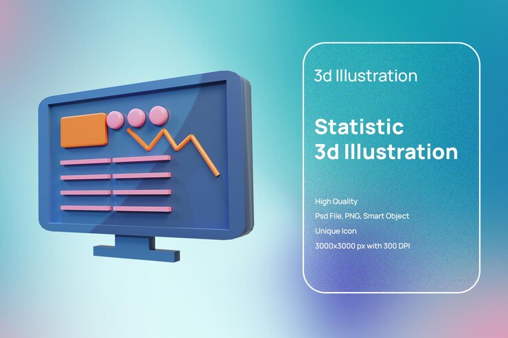 PSD a computer screen with the word statistics on it